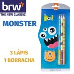 Kit Escolar BRW - Lápis + Borracha - Gatinho - Coração - Rainbow LGBT - Unicórnio - Dinossauro - Tutti Frutti