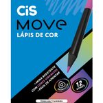 Lápis de Cor Cis Move 24 ou 12 Cores - Preto e Degradê