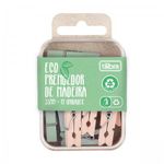 Mini Prendedor Tilibra Eco de Madeira 35mm - Kit com 12 unidades