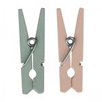 Mini Prendedor Tilibra Eco de Madeira 35mm - Kit com 12 unidades