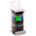 Kit 6 Fita Adesiva Washi Tape BRW Estampas e Texturas Diferentes