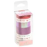 Kit 6 Fita Adesiva Washi Tape BRW Estampas e Texturas Diferentes