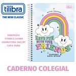 Caderno Colegial Tilibra Good Vibes Capa Dura - 10 Matérias