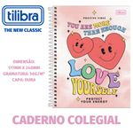 Caderno Colegial Tilibra Good Vibes Capa Dura - 10 Matérias