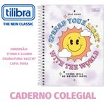 Caderno Colegial Tilibra Good Vibes Capa Dura - 10 Matérias