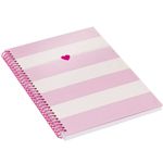 Caderno BRW Capa Dura Pautado Coração S2 - 200x275mm - Folhas Brancas