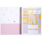 Caderno BRW Capa Dura Pautado Coração S2 - 200x275mm - Folhas Brancas
