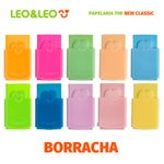 Borracha Leo&Leo Tom Pastel com Capa Protetora - Kit ou Unidade