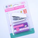 Mini Grampeador Decorado Tilibra + Grampos Be Nice Borboletas Tom Pastel