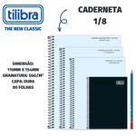 Caderno ou Caderneta Tilibra Zip Preto 1/4 ou 1/8 - 160 ou 80 Folhas