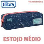 Estojo Médio Tilibra Academie Dots Tom Pastel Preto