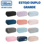 Estojo Duplo Grande Tilibra Academie - Preto, Happy Tom Pastel Dots