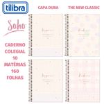 Caderno Colegial Tilibra Soho Tom Pastel Frases Capa Dura - 10 Matérias