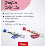 Grafite Colorido para Lapiseira Pentel - 0.7mm ou 0.5mm - Azul e Vermelho
