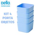 Kit Porta Objetos Dello Tom Pastel Pequeno - Rosa, Lilás e Azul