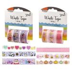 Fita Adesiva Washi Tape BRW Cristal - Panda, Coração, Flores, Gatinhos
