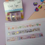 Fita Adesiva Washi Tape BRW Cristal - Panda, Coração, Flores, Gatinhos