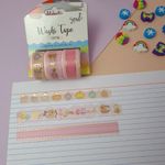 Fita Adesiva Washi Tape BRW Cristal - Panda, Coração, Flores, Gatinhos