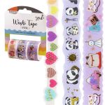 Fita Adesiva Washi Tape BRW Cristal - Panda, Coração, Flores, Gatinhos