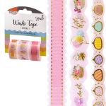 Fita Adesiva Washi Tape BRW Cristal - Panda, Coração, Flores, Gatinhos