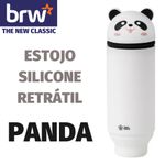 Estojo Estampado de Silicone BRW Retrátil Fofo em Formato de Panda ou Gatinho