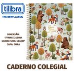 Caderno Colegial Tilibra Loveland Capa Dura Urso Fofo  - 10 ou 1 Matéria