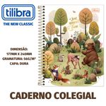 Caderno Colegial Tilibra Loveland Capa Dura Urso Fofo  - 10 ou 1 Matéria