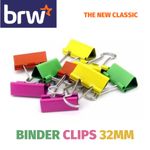 Binder Clips BRW Prendedor de Papel Colorido 32mm - Kit ou unidade