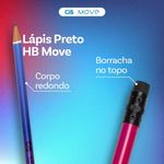 Kit Lápis com Borracha Cis Move Degradê - Borracha e Apontador