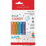 Kit Caneta Retrátil Faber Castell Poly Colors Ponta Fina 0.7mm - Estojo Candy ou Radiant