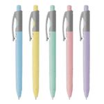 Kit Caneta Retrátil Compactor Vip Tom Pastel - Escrita Azul