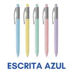 Kit Caneta Retrátil Compactor Vip Tom Pastel - Escrita Azul