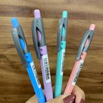 Kit Caneta Retrátil Compactor Vip Tom Pastel - Escrita Azul