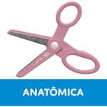 Tesoura Cis KS-270 Cabo Emborrachado Escolar Tom Pastel Fofa