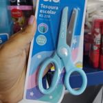 Tesoura Cis KS-270 Cabo Emborrachado Escolar Tom Pastel Fofa