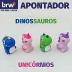 Apontador Fofo BRW Unicórnio, Dinosauro, Gatinho, Cachorrinho ou Cocô - Magic, Raptors, Best Friend e Poop