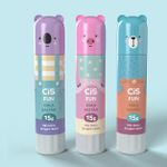 Cola em Bastão Cis Fun Fofa Pastel 13g - Coala, Ursinho, Porquinho - Kit ou Unidade