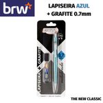 Kit Lapiseira 0.7mm + Grafite BRW - Cores Metalizadas Tom Pastel - Prata, Dourada, Azul e Rosa