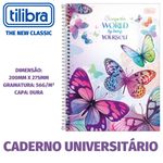 Caderno Universitário Capa Dura Feminino Tilibra Daisy - 10 Matérias