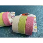 Kit Fita Adesiva Washi Tape BRW Glossy - Tom Pastel com Glitter - 3 unidades