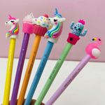 Caneta Fine Liner BRW Funny Ponta Ultra Fina - 0.4mm - Fofa: Cacto, Flamingo, Unicórnio