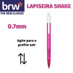 Lapiseira BRW Shake 0.7mm - Rosa, Preta, Azul e Lilás