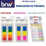 Marcador de Páginas Flag com Dispenser BRW Love Tom Pastel + Coração ou Poá