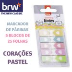 Marcador de Páginas Flag com Dispenser BRW Love Tom Pastel + Coração ou Poá