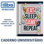 Caderno Universitário Spice Capa Dura Masculino - 20, 16, 12, 10 ou 1 Matéria - Astronauta, Gamer, Tubarão e Caveira