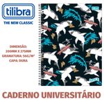 Caderno Universitário Spice Capa Dura Masculino - 20, 16, 12, 10 ou 1 Matéria - Astronauta, Gamer, Tubarão e Caveira