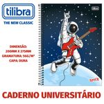 Caderno Universitário Spice Capa Dura Masculino - 20, 16, 12, 10 ou 1 Matéria - Astronauta, Gamer, Tubarão e Caveira