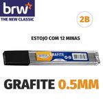 Grafite Lapiseira 0.5mm BRW 2B - 12 unidades