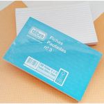 Fichas Pautadas Tilibra Branca 100 Folhas - N1, N2, N3 ou N4