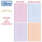 Caderno ou Caderneta Brochura Capa Dura Tilibra Happy Tons Pastel 1/4 ou Universitário - 48 ou 80 Folhas